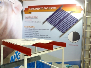 NTC lança com exclusividade a primeira viga plástica para baias de suínos do Brasil